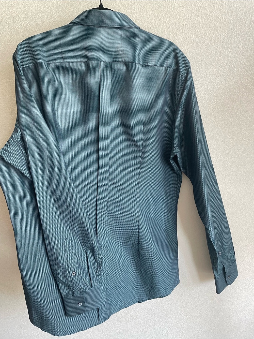NWT Dolce & Gabbana Men's Dark Green Micro-Textured Button-Up cotton dress Shirt - Picture 12 of 13
